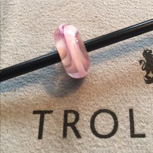 Trollbeads glass bead with silver core.